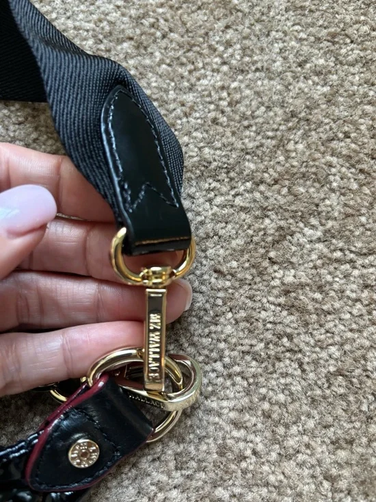 MZ Wallace Black Lacquer Quilted Crosby Sling Belt Bag Crossbody - Picture 10 of 10